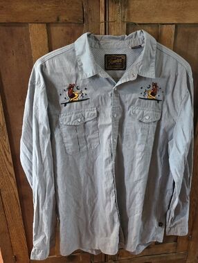 Howler Brothers Light Blue Gaucho Snapshirt XXL